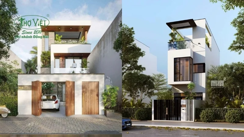 mẫu nhà lệch tầng đẹp tiện nghi