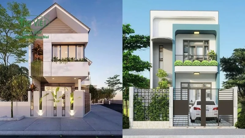 mẫu nhà ống 2 tầng đẹp xu hướng