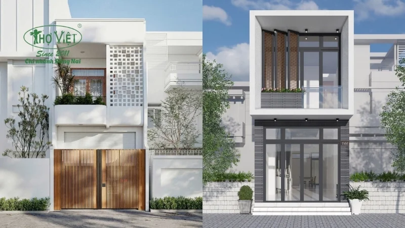 mẫu nhà ống 2 tầng đẹp xu hướng