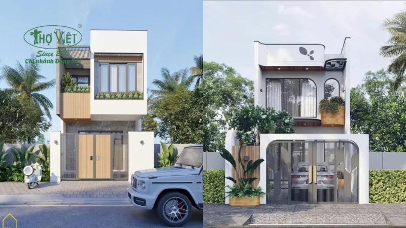 mẫu nhà ống 2 tầng đẹp xu hướng