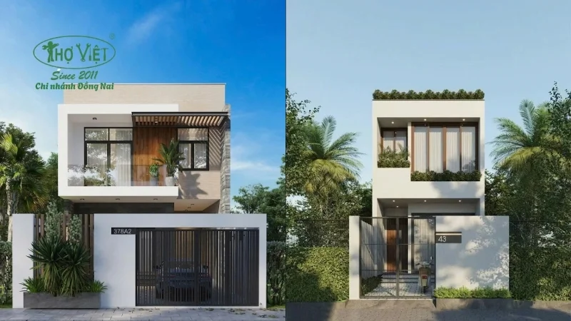 mẫu nhà ống 2 tầng đẹp xu hướng