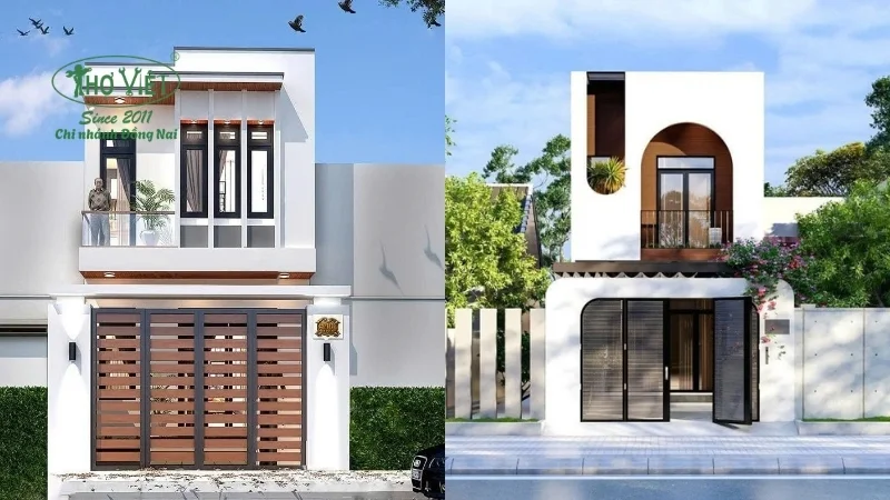mẫu nhà ống 2 tầng đẹp xu hướng