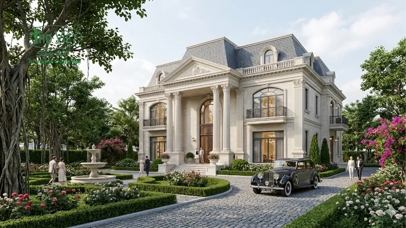 50+ mẫu nhà tân cổ điển đẹp theo thời gian 13 mẫu nhà tân cổ điển chuẩn kiến trúc