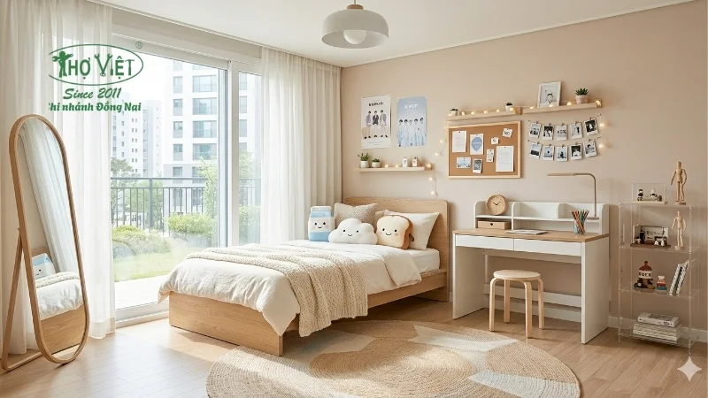 mẫu phòng ngủ bé gái hiện đại