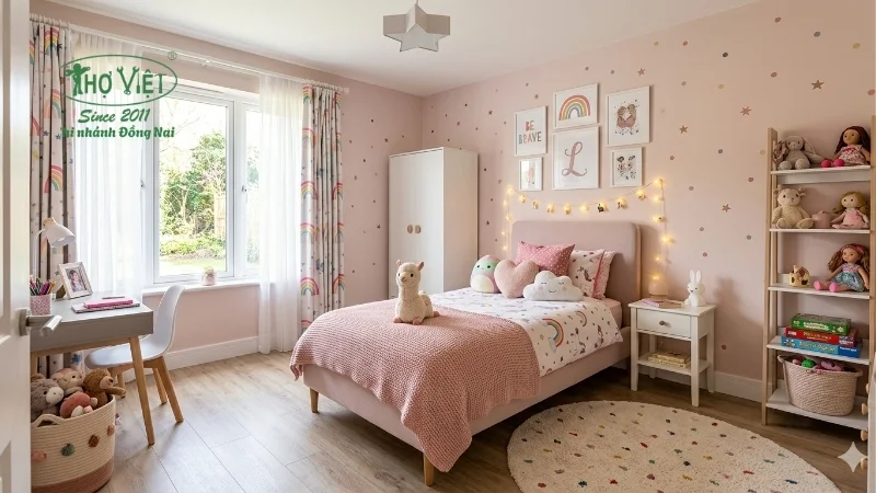 mẫu phòng ngủ bé gái hiện đại