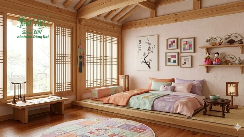 mẫu phòng ngủ bé gái hiện đại