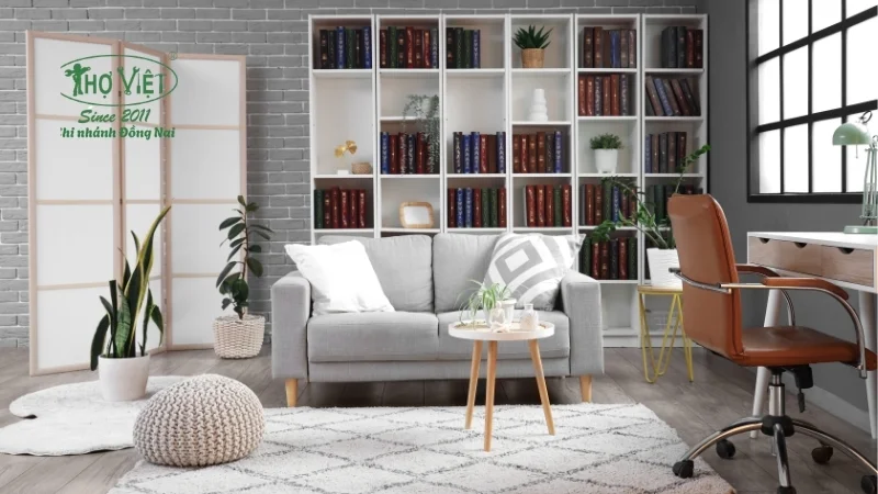 mẫu phòng đọc sách đẹp theo phong cách