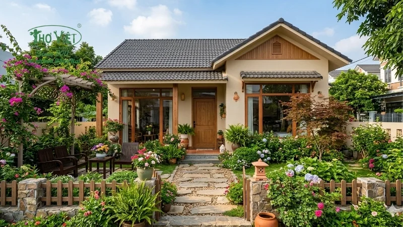 50+ mẫu nhà đẹp 1 tầng tiết kiệm 70% chi phí 5 Nhà 1 tầng có sân vườn