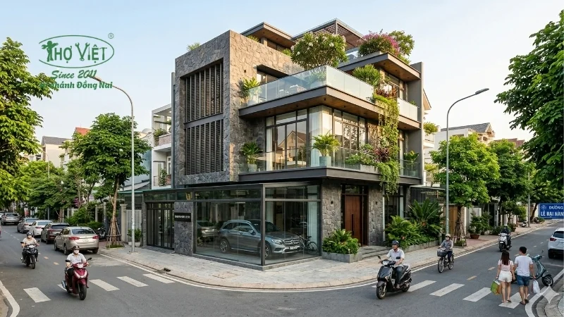 Nhà phố 2 mặt tiền có gara ô tô