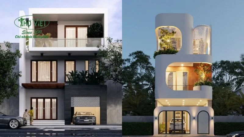 Nhà 3 tấm có gara ô tô