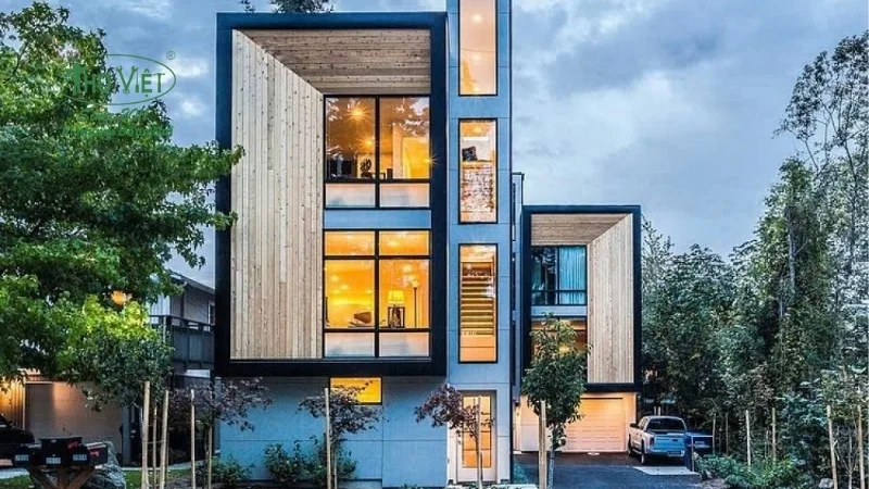 Nhà 3 tấm lệch tầng