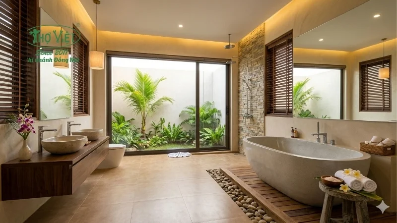 99+ mẫu phòng tắm đẹp tiện nghi cho các không gian 3 Phong cách spa thư giãn