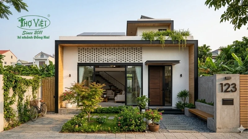 Nhà cấp 4 phong cách hiện đại tối giản