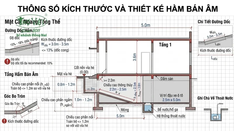 Quy định khi xây nhà có tầng bán hầm