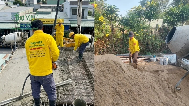 Quy trình đổ bê tông thi công sàn mái