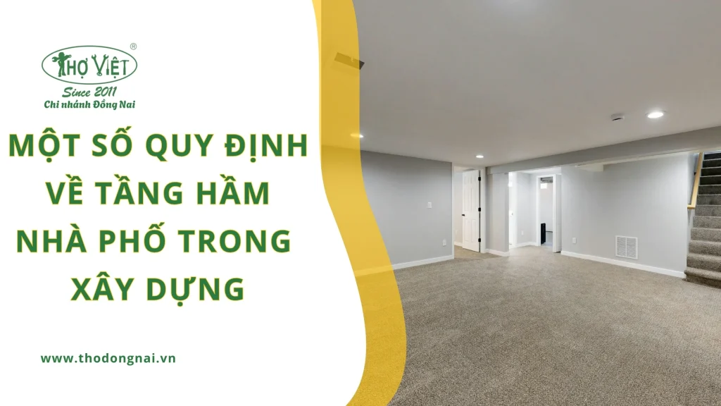 Một số quy định về tầng hầm nhà phố trong xây dựng