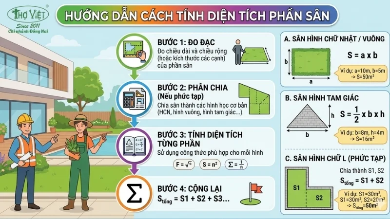 Diện tích phần sân