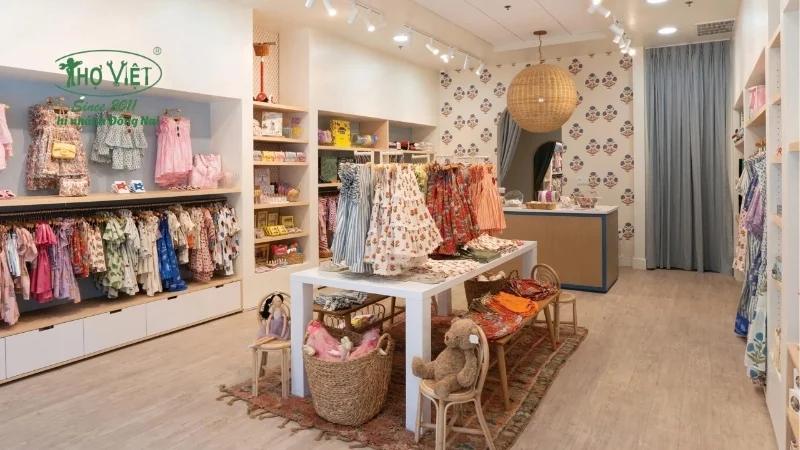 Mẫu trang trí shop quần áo trẻ em đẹp nhất hiện nay
