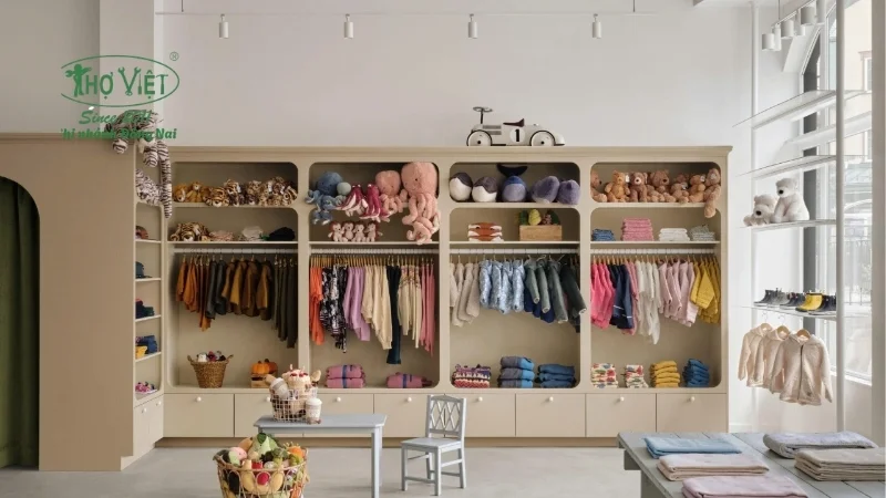 Mẫu trang trí shop quần áo trẻ em đẹp nhất hiện nay