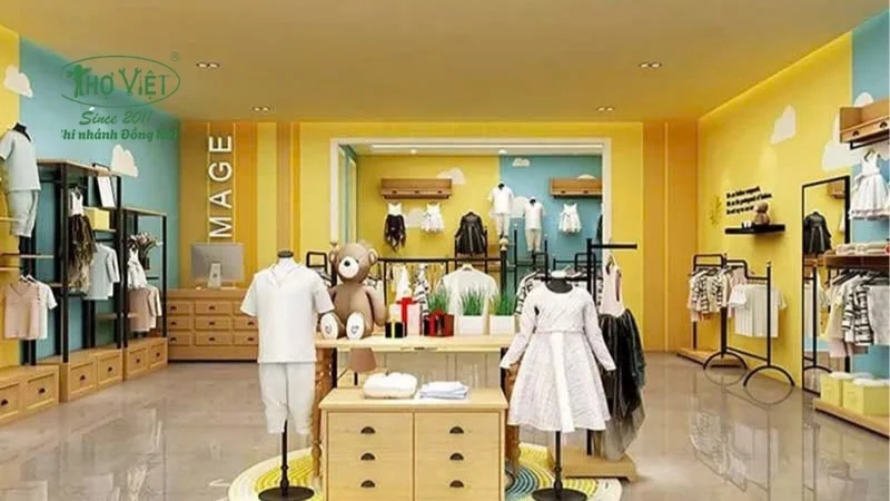 Mẫu trang trí shop quần áo trẻ em đẹp nhất hiện nay
