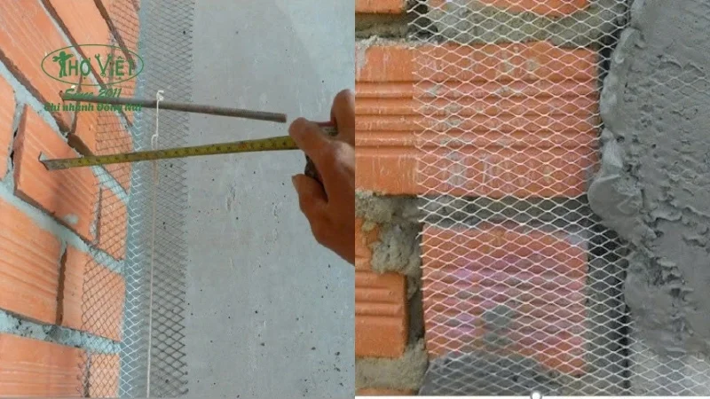 Những vị trí cần đóng lưới khi tô tường