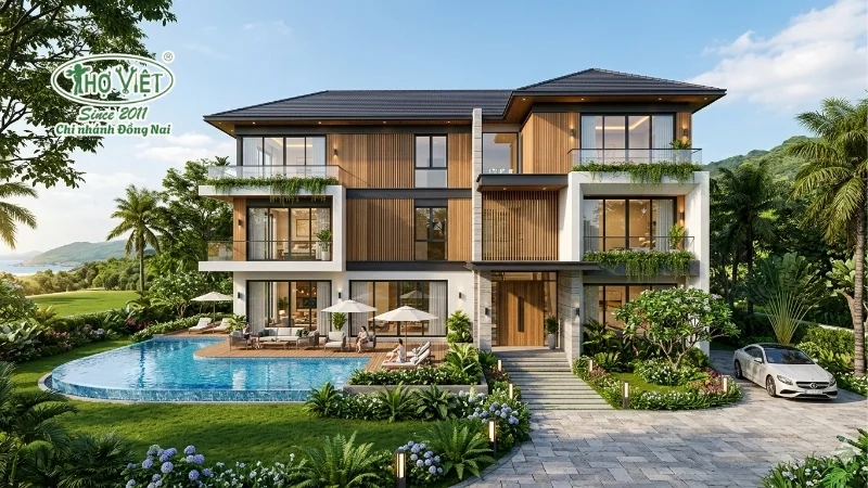 mẫu biệt thự 3 tầng đẹp được yêu thích