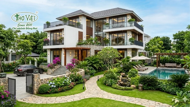 mẫu biệt thự 3 tầng đẹp được yêu thích