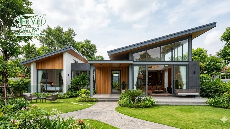 Đặc điểm của mẫu nhà mái lệch