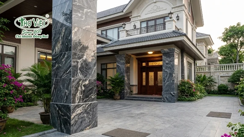 mẫu gạch ốp cột nhà đẹp theo từng phong cách