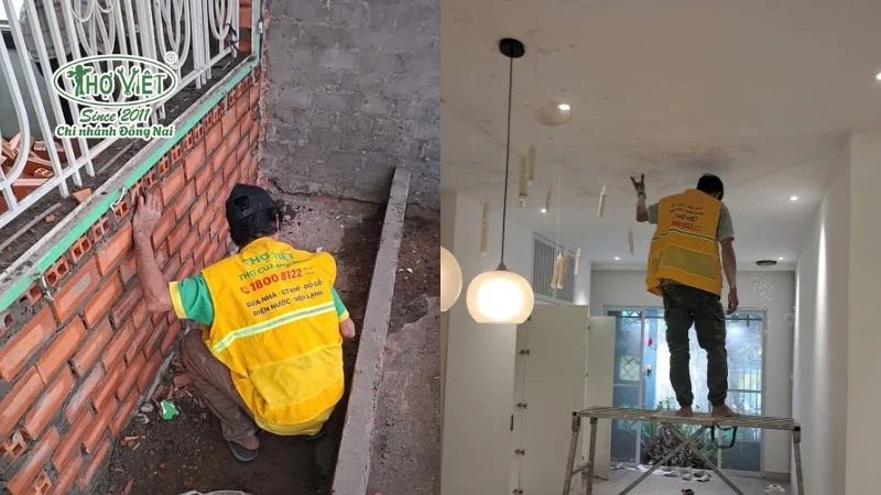 Một số hạng mục mà Thợ Đồng Nai nhận sửa nhà tại Bình Hòa