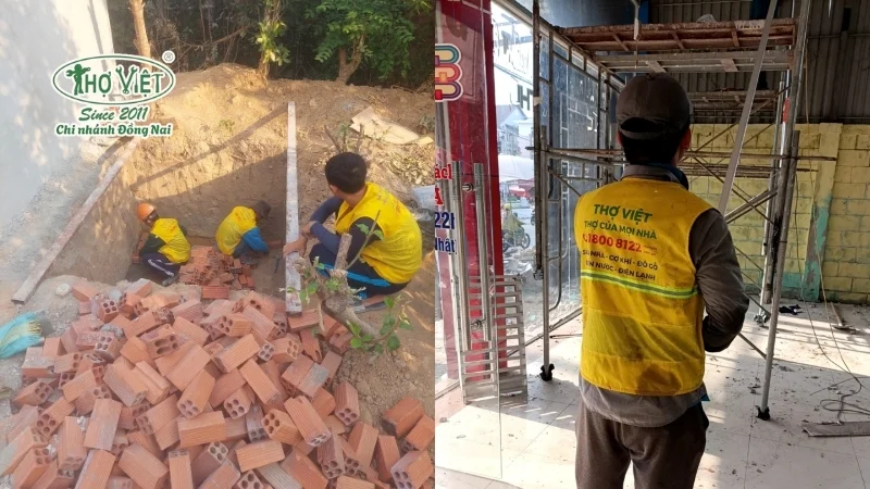 Một số hạng mục mà Thợ Đồng Nai nhận sửa nhà tại Trung Dũng
