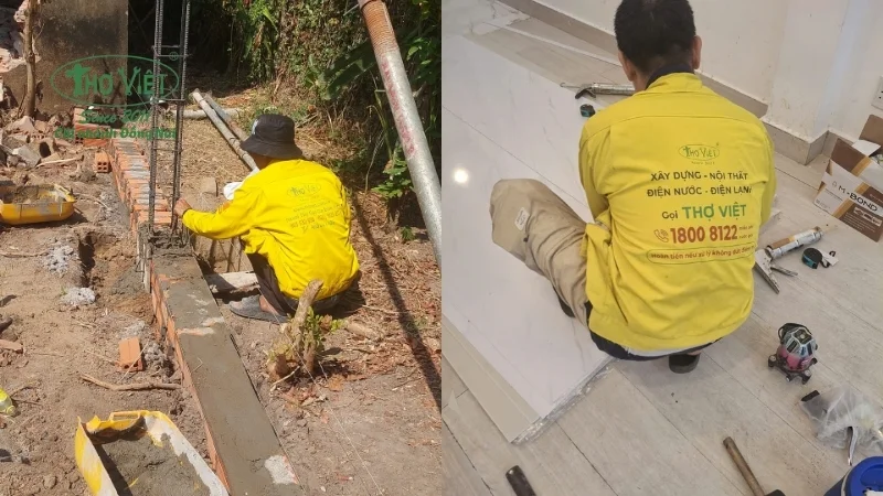 Một số hạng mục mà Thợ Đồng Nai nhận sửa nhà tại An Viễn