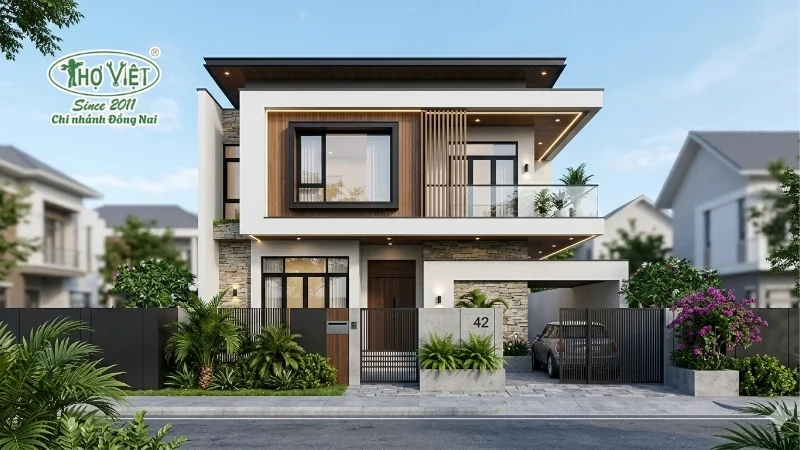 Lưu ý khi làm nhà 2 tầng mặt tiền 6m hiện đại