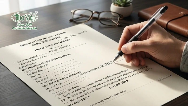Những lưu ý quan trọng khi lập phụ lục