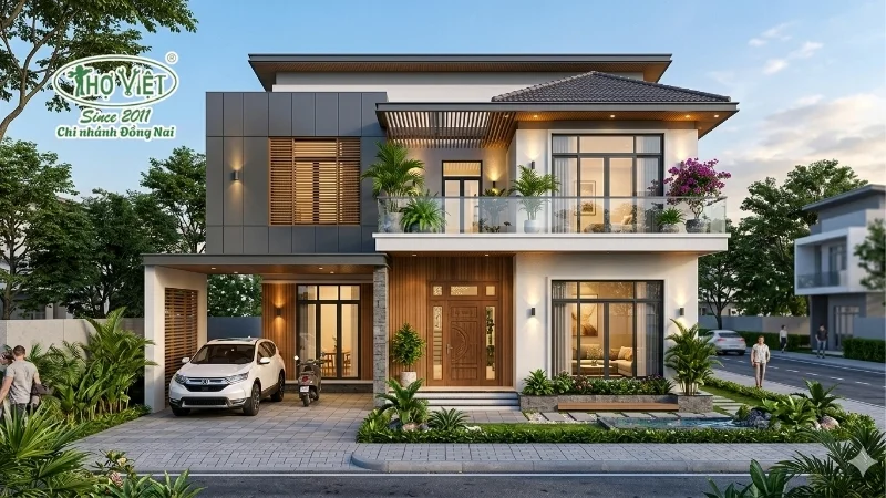 Lưu ý khi thiết kế nhà 2 tầng mặt tiền 8m hiện đại