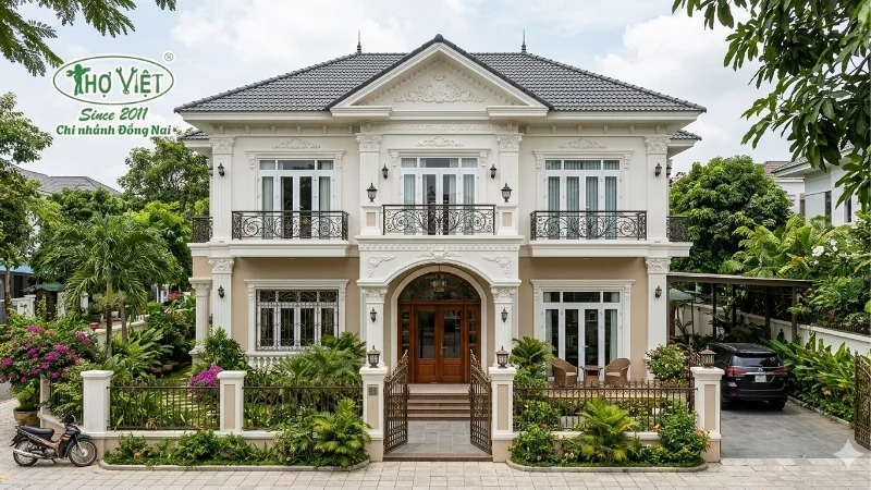 Lưu ý khi làm nhà tân cổ điển 2 tầng