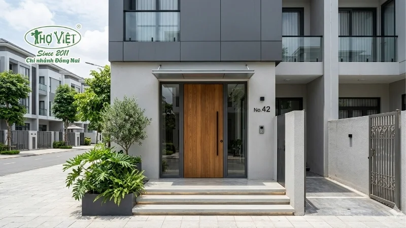 mẫu cửa chính đẹp cho nhà ống bền đẹp