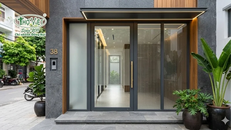 mẫu cửa chính đẹp cho nhà ống bền đẹp