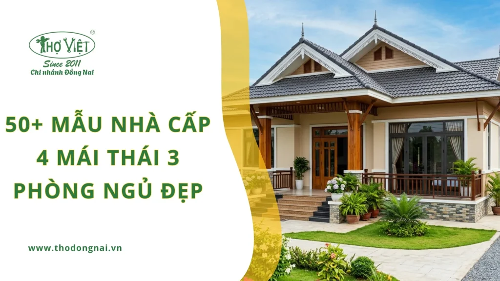 50+ mẫu nhà cấp 4 mái Thái 3 phòng ngủ đẹp 1 50+ mẫu nhà cấp 4 mái Thái 3 phòng ngủ đẹp