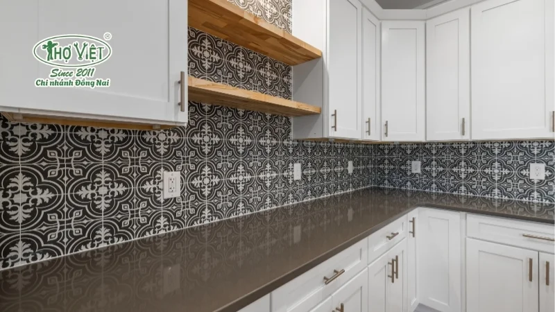 mẫu gạch ốp nhà bếp đẹp thịnh hành