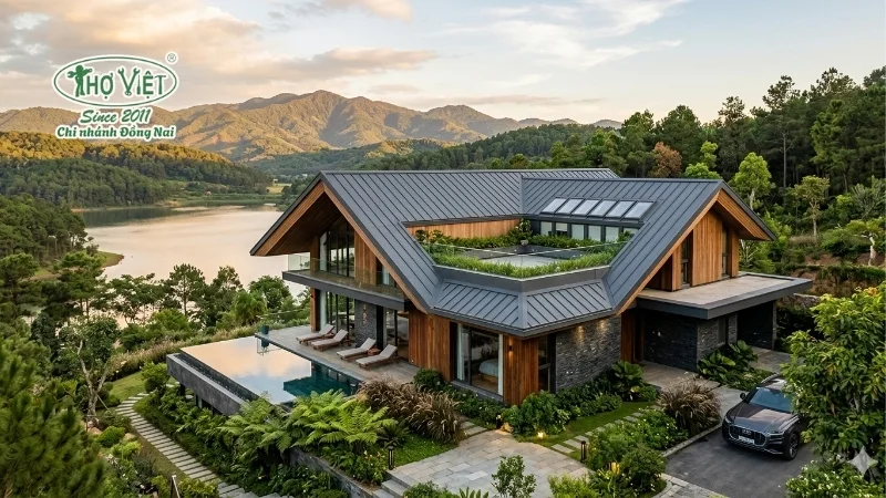 mẫu mái nhà đẹp thiết kế ấn tượng