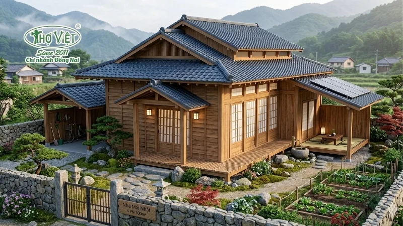 mẫu nhà 1 tầng 4 phòng ngủ 100m2 đẹp thịnh hành