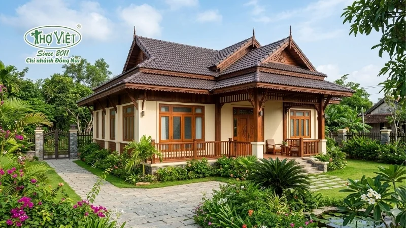 mẫu nhà 1 tầng 4 phòng ngủ 100m2 đẹp thịnh hành