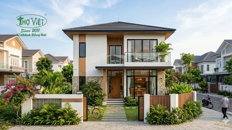 mẫu nhà 100m2 đẹp tiện nghi