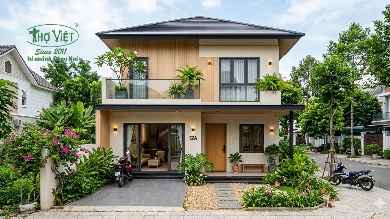 mẫu nhà 100m2 đẹp tiện nghi