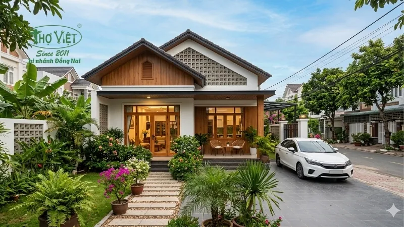 mẫu nhà 100m2 đẹp tiện nghi