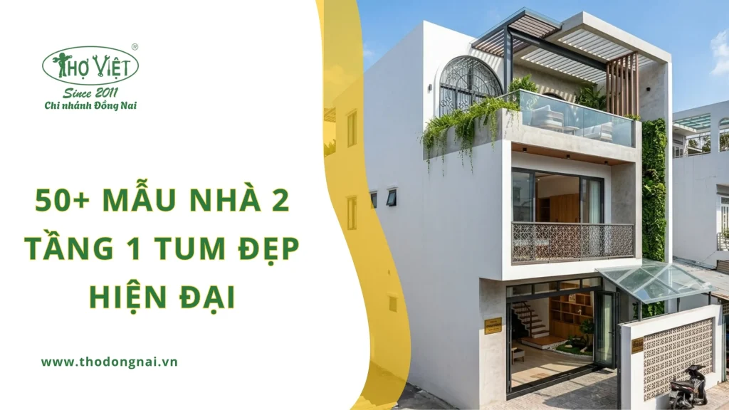 50+ mẫu nhà 2 tầng 1 tum đẹp hiện đại