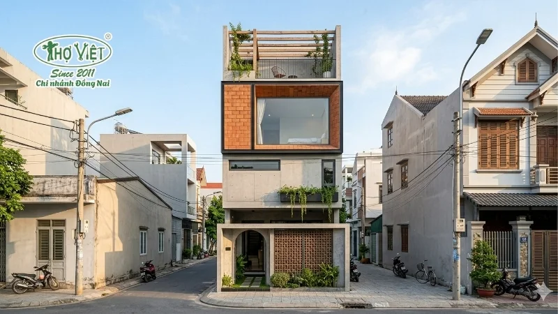 mẫu nhà 4 tầng mặt tiền 5m phổ biến