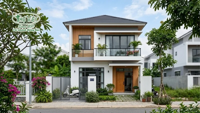 mẫu nhà 50m2 2 tầng tiện nghi