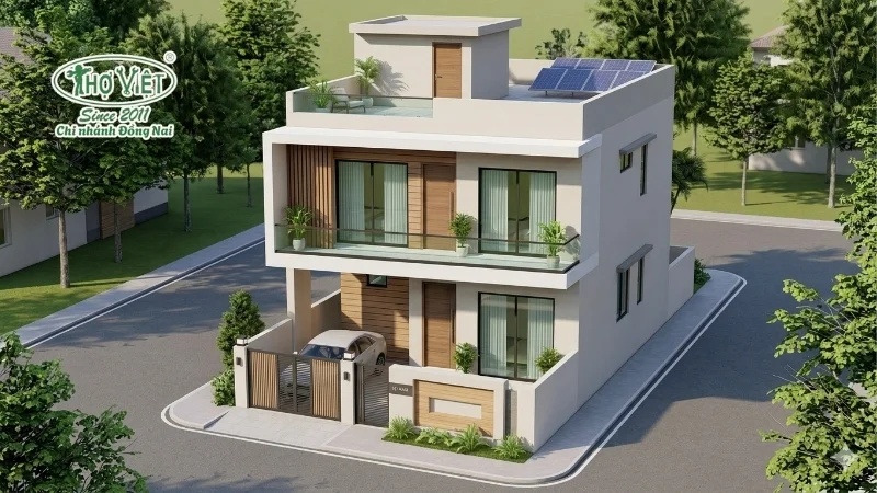 mẫu nhà 50m2 2 tầng tiện nghi